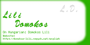 lili domokos business card